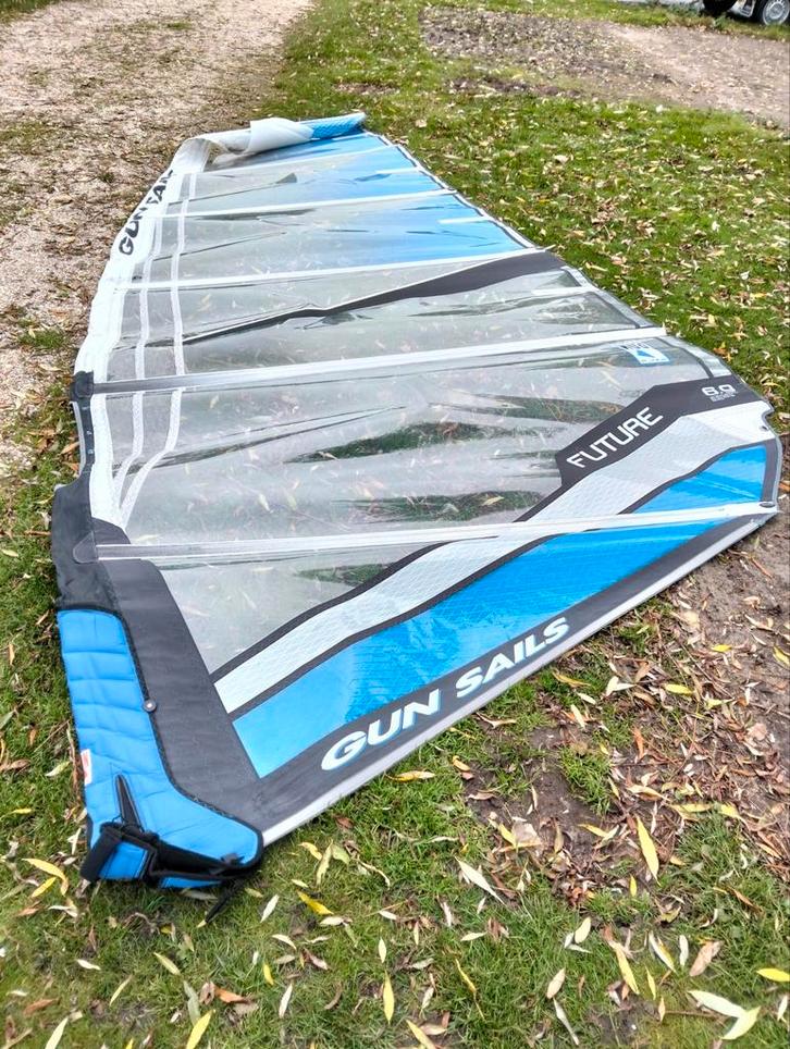 Gun Sails zeilen 4.2/ 5.3/ 6.9 m2 v.a. €60,--, Watersport en Boten, Windsurfen, Gebruikt, Zeil, Met draagtas, 5 tot 7 m², Ophalen