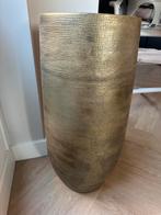 Gouden plantenpot - 60cm hoog, 26cm diameter, Tuin en Terras, Bloempotten, Steen, Rond, Binnen, Zo goed als nieuw
