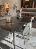 Molteni & C. Filigree – zwarte marmeren eettafel, Ophalen, 200 cm of meer, 50 tot 100 cm, Zo goed als nieuw