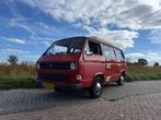 Volkswagen T3 camper 1981 Rood / Stuurbekr. / Nieuwe apk, Hefdak, Buscamper of Camperbus, Volkswagen, Tot en met 2