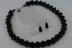 ONYX ketting/oorhanger-set, Verzenden, Zwart, Nieuw, Met edelsteen