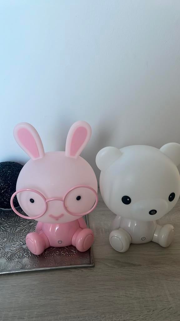 Super leuke ( nacht) lampen. Konijntje en beertje, Ophalen, Zo goed als nieuw, Minder dan 50 cm