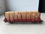 Fleischmann ho Rongenwagen met lading ., Hobby en Vrije tijd, Gelijkstroom, Fleischmann, Wagon, Ophalen of Verzenden