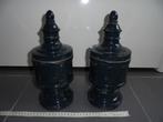 2 kobaltblauw aardewerk potten, doorsnee 13H30cm, Ophalen of Verzenden, Zo goed als nieuw