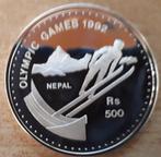 Nepal, 500 Rupees 1992 - Zilver Proof, Postzegels en Munten, Munten | Azië, Zilver, Ophalen of Verzenden, Centraal-Azië, Losse munt