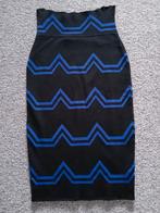 Nikkie jolie kokerrok maat 36 (38) nieuw zwart /blauw, Blauw, Ophalen of Verzenden, Zo goed als nieuw, Maat 36 (S)