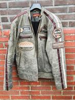 Mel Polo motorjas skipper haren jas grijze  maat M, Motoren, Kleding | Motorkleding, Tweedehands, Heren, Jas | leer