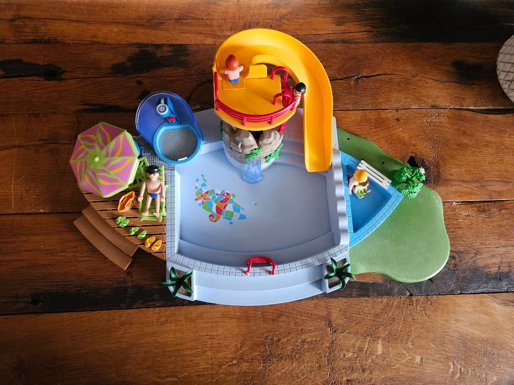 Playmobil openluchtzwembad 4858, Kinderen en Baby's, Speelgoed | Playmobil, Ophalen of Verzenden, Zo goed als nieuw, Complete set