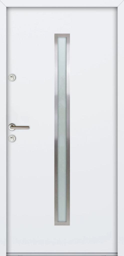 Aluminium staal voordeur 100x207 Wit Links, Doe-het-zelf en Verbouw, Deuren en Horren, Nieuw, Buitendeur, 200 tot 215 cm, 100 tot 120 cm