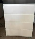 Malm witte ladekast ikea 4 lades, Huis en Inrichting, Kasten | Ladekasten, Ophalen, 50 tot 100 cm, Zo goed als nieuw, 3 of 4 laden