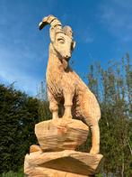 Steenbok, Houtsculptuur, Tuinbeeld, Ophalen, Zo goed als nieuw