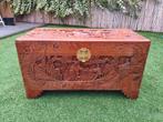 Oosterse antieke Kamferkist dekenkist Kamferhout kist, Huis en Inrichting, Ophalen, Gebruikt, Minder dan 50 cm, Minder dan 50 cm