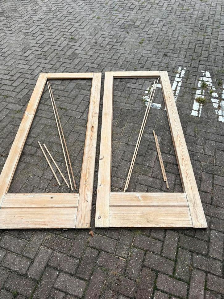 ensuite deuren jaren 30, Doe-het-zelf en Verbouw, Kozijnen en Schuifpuien, Zo goed als nieuw, Hout, Ophalen of Verzenden
