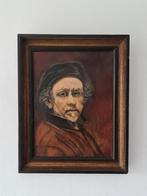 vintage schilderij zelf-portret Rembrandt lijst 38,5x49,5cm, Antiek en Kunst, Ophalen of Verzenden