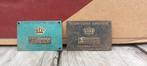 2x fiets plaat Bandoeng 1940 indie KNIL, Ophalen, Landmacht, Nederland, Embleem of Badge
