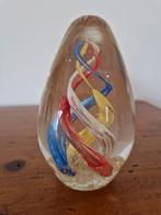 Glazen presse-papier met gekleurde spiralen, Antiek en Kunst, Antiek | Glas en Kristal, Ophalen of Verzenden