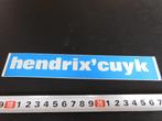 sticker Hendrix' Cuyk, Verzamelen, Stickers, Ophalen, Zo goed als nieuw, Bedrijf of Vereniging