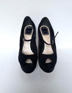 DIOR zwart suede leer peeptoe hakken  Maat 38, Pumps, Zwart, Ophalen of Verzenden, Zo goed als nieuw