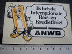 ruit sticker internationale reisbrief kredietbrief anwb logo, Verzenden, Zo goed als nieuw, Bedrijf of Vereniging