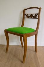7 Oud Engelse stoelen NIEUW GESTOFFEERD, Huis en Inrichting, Stoelen, Ophalen, Hout, Gebruikt, Bruin