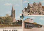 VENRAY Kerk Raadhuis Fiat 500 Groeten, Verzamelen, Ansichtkaarten | Nederland, Verzenden, 1960 tot 1980, Ongelopen, Limburg