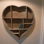 Decoratief hart met vakken wandbord letterbak, Ophalen of Verzenden, Zo goed als nieuw