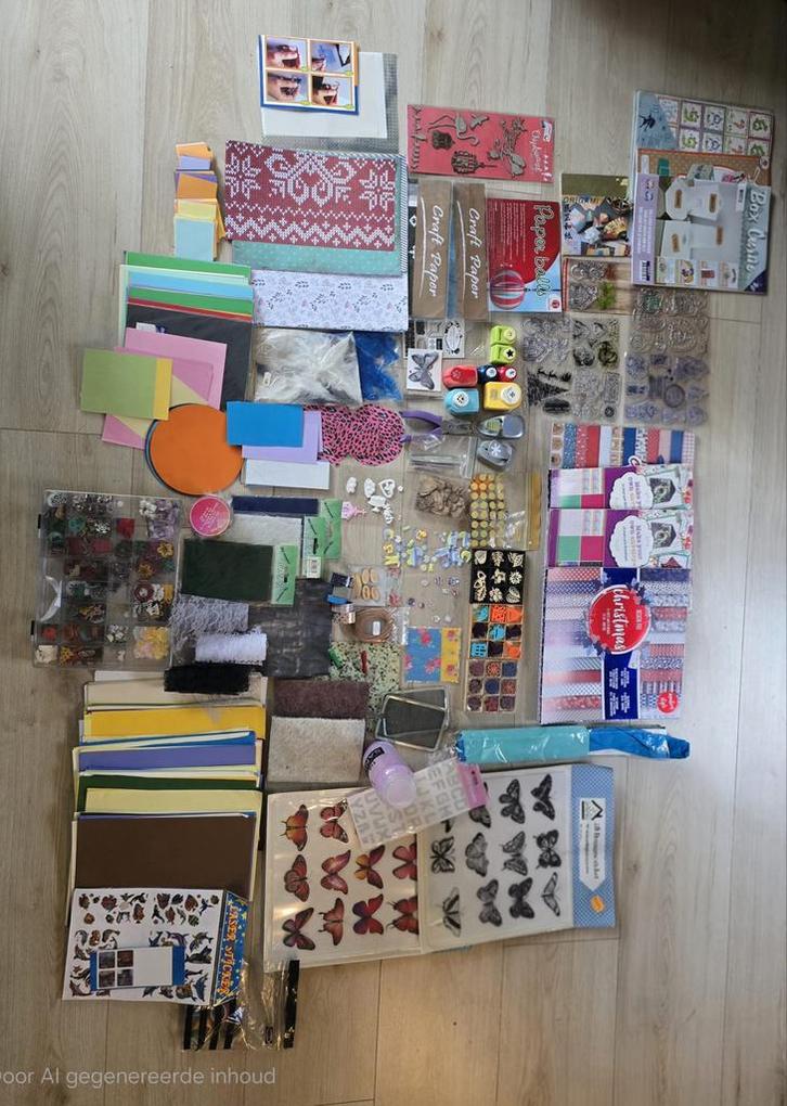 Groot Knutselpakket, Hobby en Vrije tijd, Scrapbooking, Zo goed als nieuw, Overige typen, Overige merken, Ophalen of Verzenden