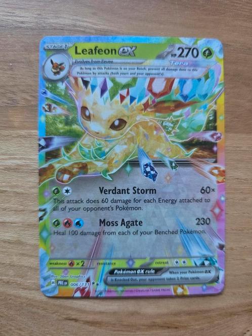 Leafeon EX prismatic Evolutions pokemkn kaart, Hobby en Vrije tijd, Verzamelkaartspellen | Pokémon, Nieuw, Losse kaart, Ophalen of Verzenden