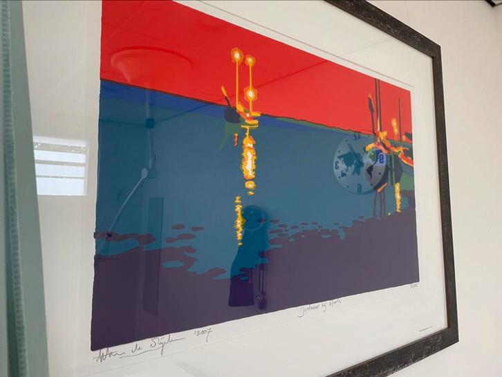 Peter de Rijcke IJsselmeer bij Hoorn mooi ingelijst, Antiek en Kunst, Kunst | Litho's en Zeefdrukken, Ophalen