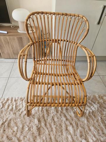 Vintage Rotan / Bamboe Fauteuil Belse 8  beschikbaar voor biedingen
