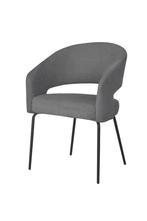 Eetkamerstoel Remon | Grijs | Bouclé stof, Huis en Inrichting, Stoelen, Ophalen, Nieuw