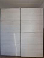 Zweefdeurkast Monza Wit/Licht Eiken (hxbxd = 206x180x63cm), Huis en Inrichting, Ophalen, Gebruikt, 200 cm of meer, 150 tot 200 cm