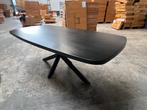 Deens ovale zwart mango tafel 190x100cm incl. spinpoot, Ophalen, Overige materialen, 100 tot 150 cm, Nieuw
