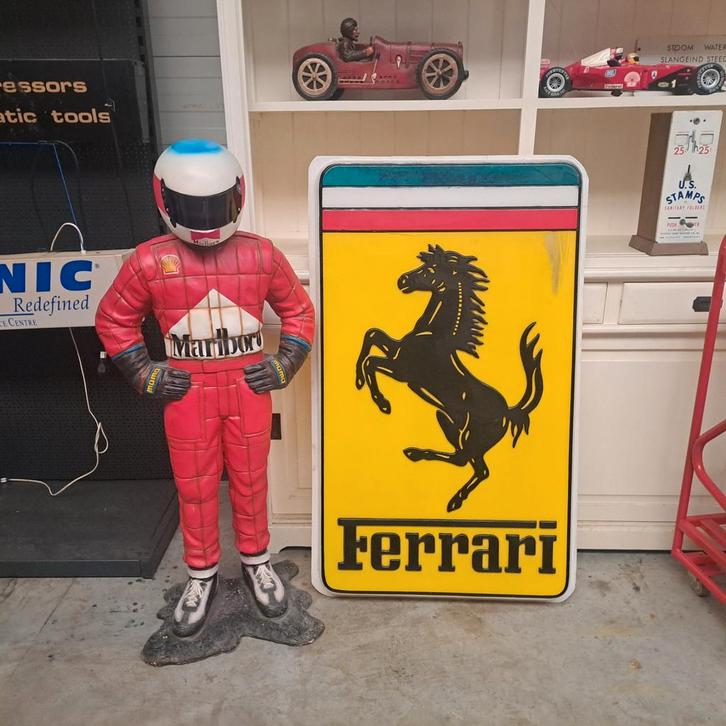 Ferrari lichtbak plaat, Verzamelen, Merken en Reclamevoorwerpen, Gebruikt, Lichtbak of (neon) lamp, Ophalen