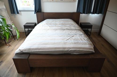Bedombouw met binnenmaat 210 x 1160, Huis en Inrichting, Slaapkamer | Bedden, Gebruikt, Tweepersoons, 160 cm, 210 cm, Hout, Bruin