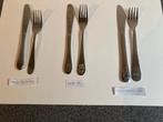 3 sets kinderbestek mes en vork 2x Amefa,1x Ernesto á €3,00, Huis en Inrichting, Ophalen of Verzenden, Zo goed als nieuw, Rvs of Chroom