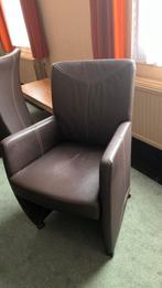 Fauteuil leer 8 x arml en verrijdbaar mocca kleur, Ophalen, Minder dan 75 cm, Leer, Zo goed als nieuw
