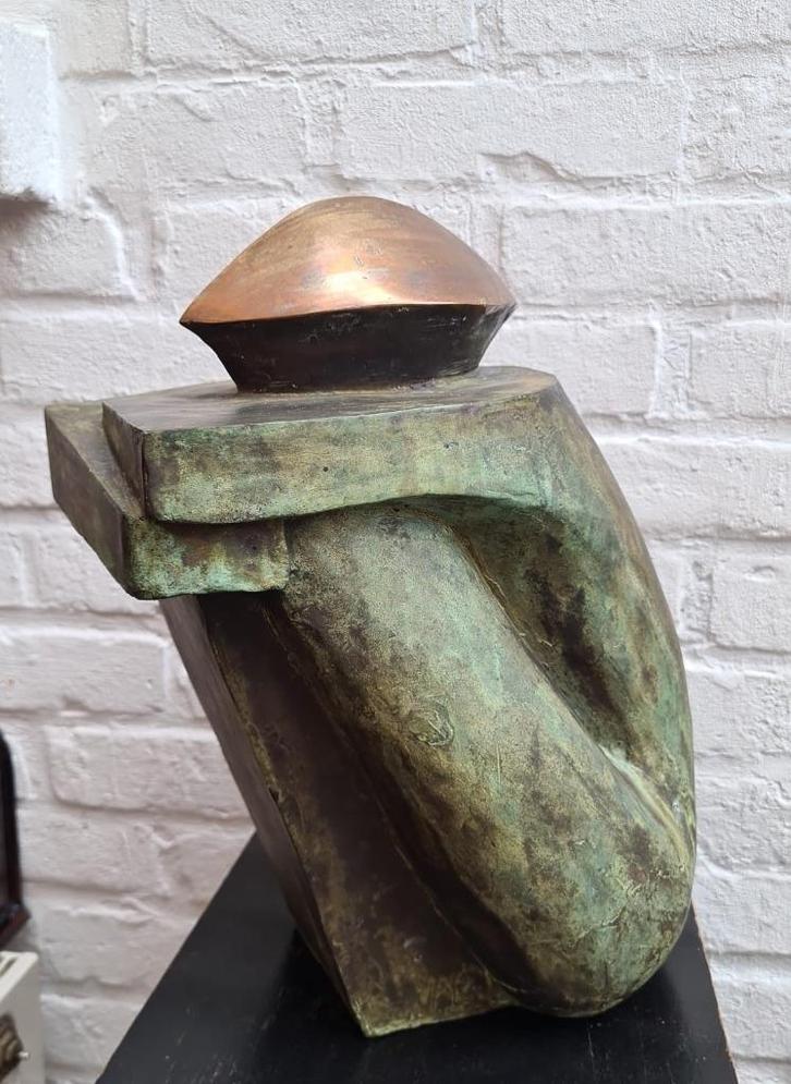 Bronzen beeld Where water flows, Peter Bostoen, Aartselaar, Antiek en Kunst, Kunst | Beelden en Houtsnijwerken, Ophalen of Verzenden
