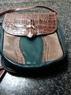 Tasje van echt leer/suede. Slangenprint, Sieraden, Tassen en Uiterlijk, Tassen | Damestassen, Ophalen of Verzenden, Zo goed als nieuw