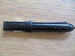 Zwart leren horlogebandje 16mm breed, Ophalen of Verzenden, Nieuw, Leer, Overige merken