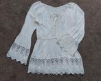 Witte blouse met kant, 1 maat, Ophalen of Verzenden, Zo goed als nieuw, Maat 36 (S), Wit