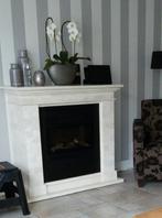 Haard Kos Creme + Inzet - Elektrische Sfeerhaard, Ophalen, Gebruikt, Vrijstaande haard, Elektrische haard