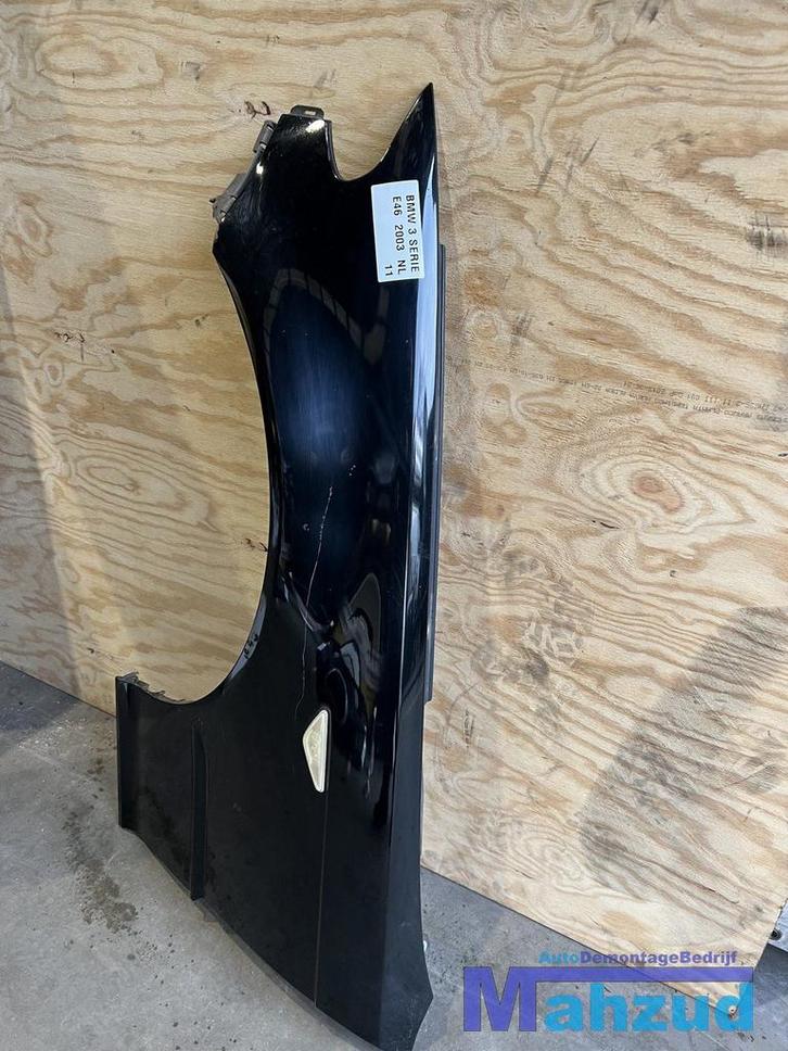 BMW E46 Facelift links zwart scherm voorscherm 2000-2007, Auto-onderdelen, Carrosserie en Plaatwerk, Spatbord, BMW, Gebruikt, Ophalen of Verzenden