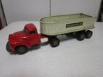 Vintage blikken SSS Grain Hauler trailer met oplegger, Ophalen of Verzenden