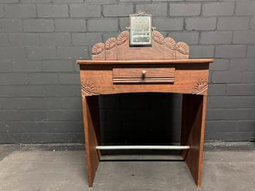 Antieke kinderkaptafel met spiegel beschikbaar voor biedingen