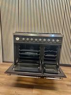 Luxe Fornuis Boretti 5 pits antraciet met dubbele oven 90 cm, 60 cm of meer, Fornello Esperta, Ophalen of Verzenden, Zo goed als nieuw