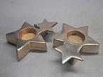 2x goudkleurige waxinelichthouder ster van Riviera Maison, Ophalen of Verzenden, Zo goed als nieuw