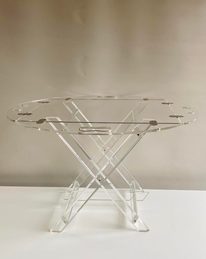 Jaren 80 plexiglas design bijzettafel, Verzamelen, Retro, Huis en Inrichting, Ophalen of Verzenden