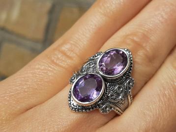 Vanoli - 925 zilveren ring amethyst / amethist maat 16,5 beschikbaar voor biedingen