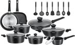 Swiss Pro+ | 33 - Delige Steengoeden Pannenset! Nieuw!, Huis en Inrichting, Keuken | Potten en Pannen, Ophalen, Nieuw, Rvs, Pannenset